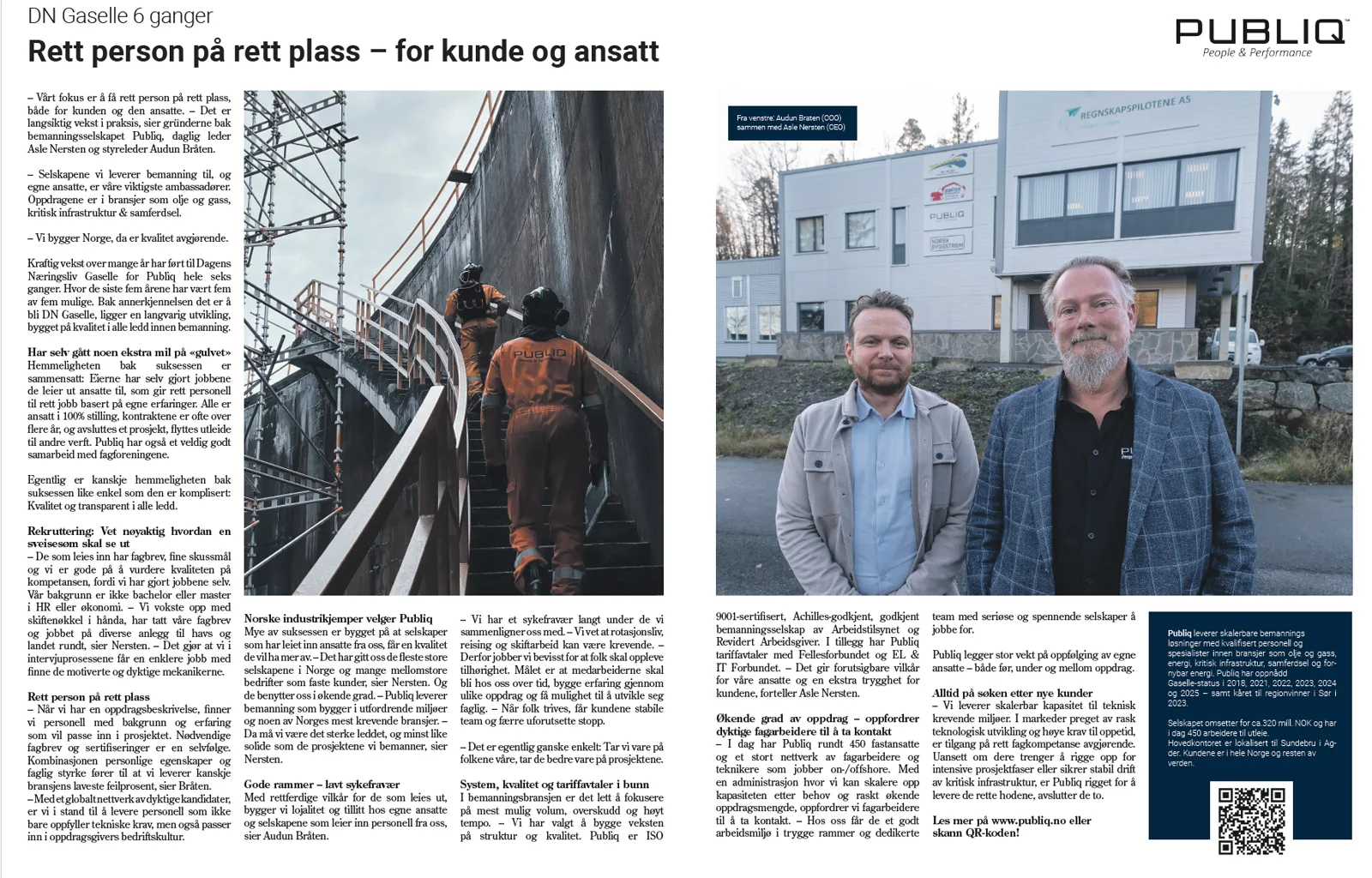 DN Gaselle 6 ganger – Rett person på rett plass, for kunde og ansatt
