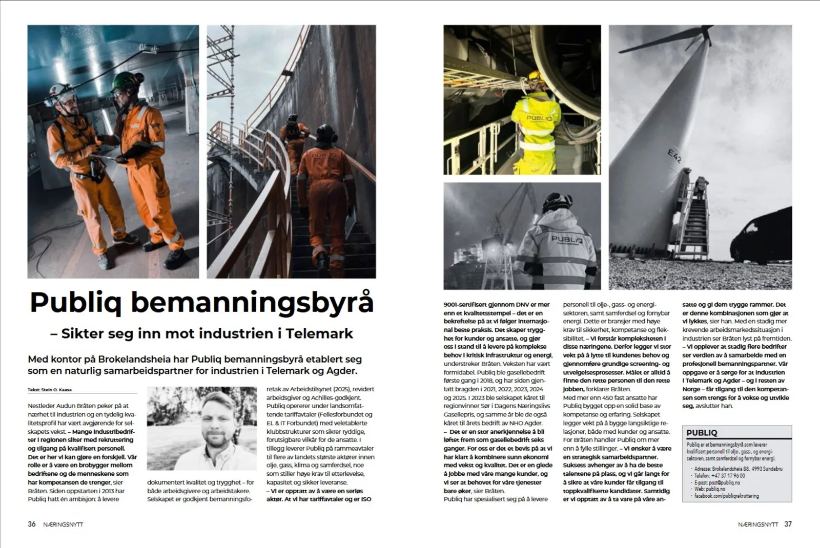 Publiq bemanningsbyrå – Sikter seg inn mot industrien i Telemark
